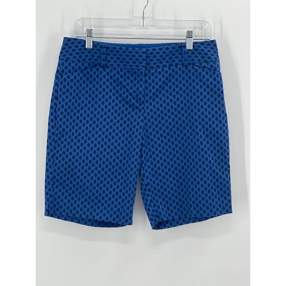 OUTBACK RED Shorts Women's Size 8 Blue Polka Dots Stretchy
